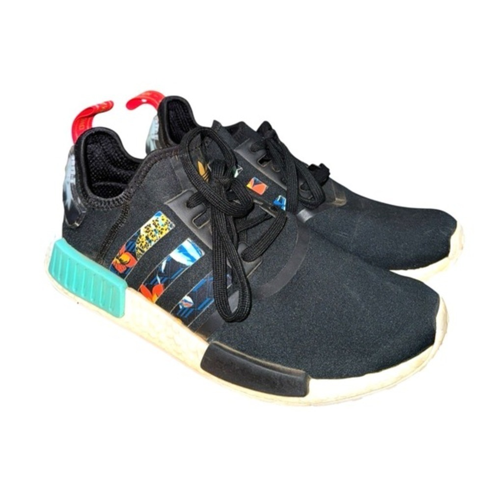 Adidas NMD R1 HER Studio London Womens 11 Pre-Owned Sneakers Black Floral FY3665